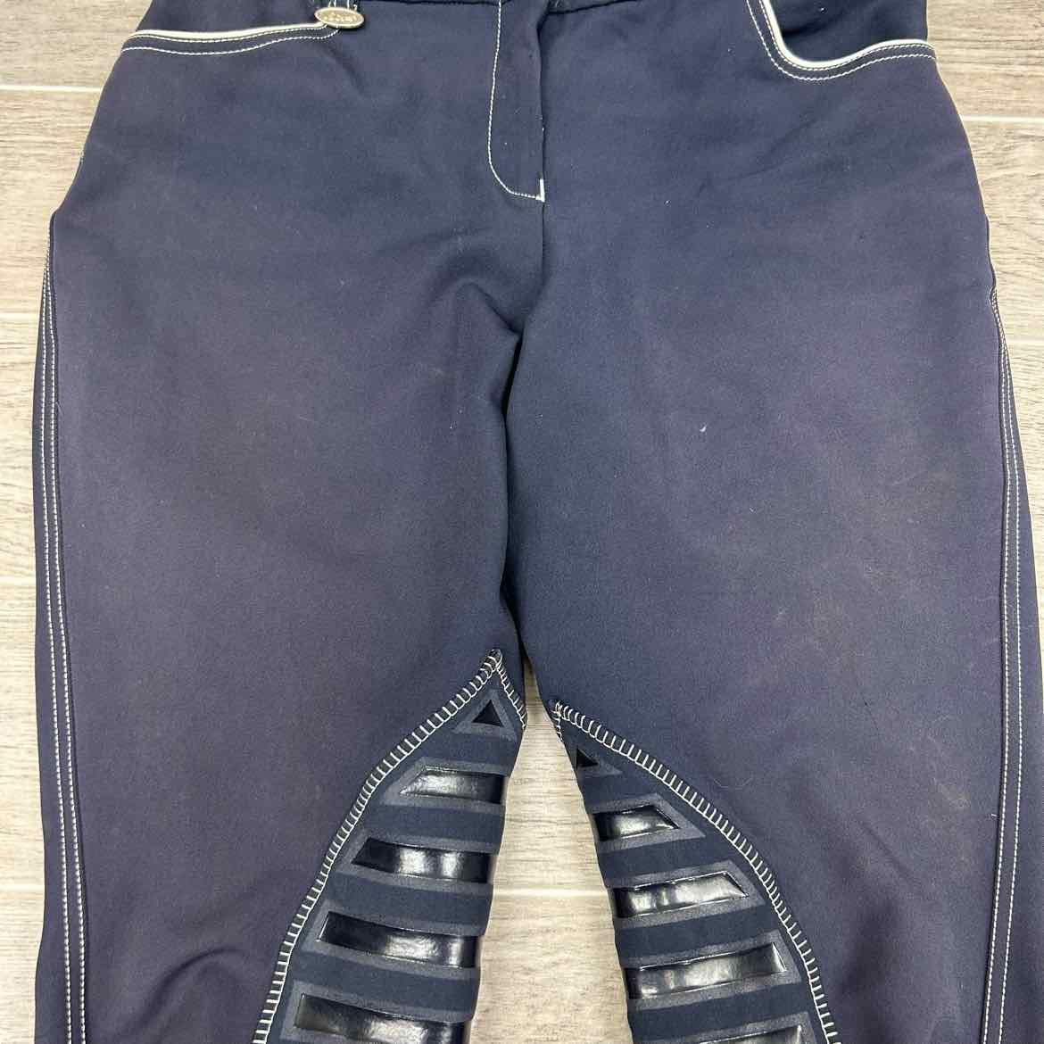 KL Select USG "Lara" Silicone Grip Knee Patch Breeches, Size 26 L