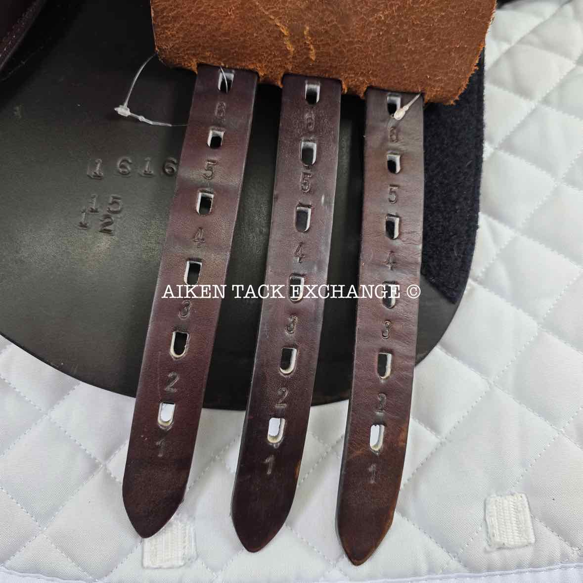 2017 Custom Saddlery Monte Carlo Jr Close Contact Jump Saddle, 15" Seat, Adjustable Tree, Wool Flocked Panels