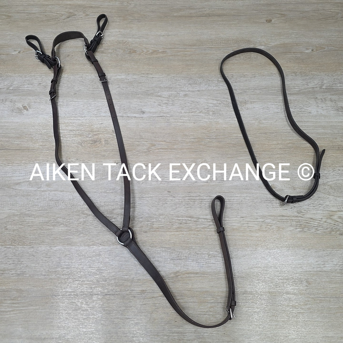 BARGAIN BUNDLE: Nunn Finer Neck Strap & Bobby's English Tack Breastplate, Brown,