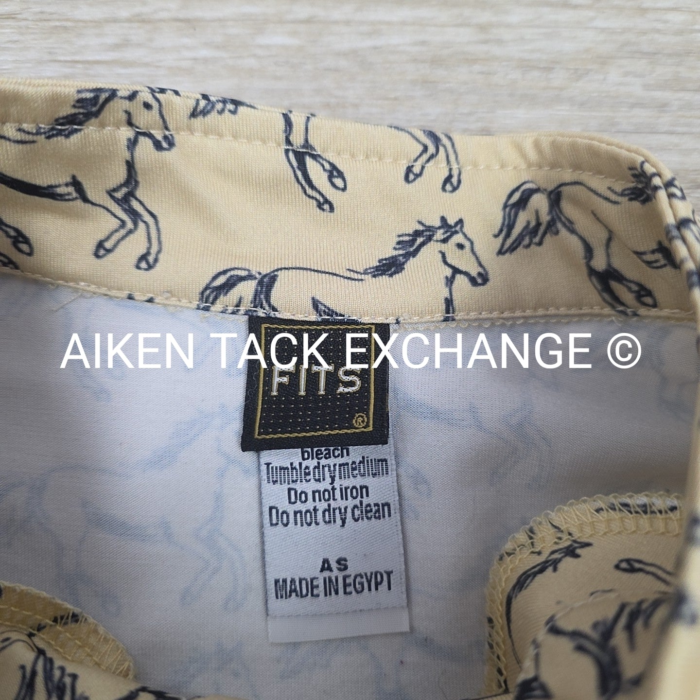 FITS Long Sleeve Winter Tech Shirt, Midnight Navy Horses, Women's Small