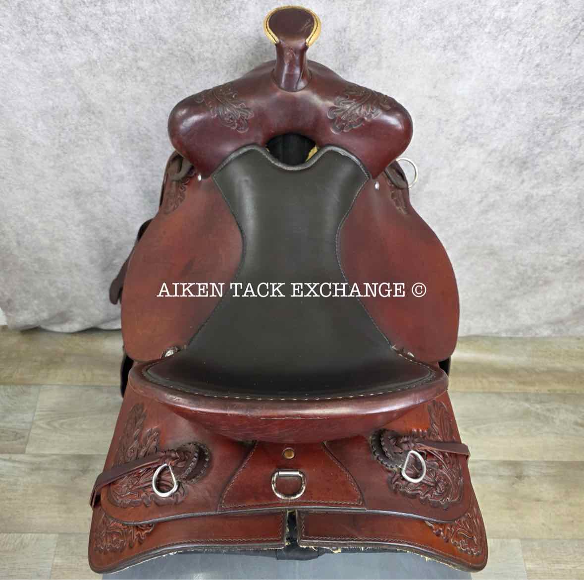 1997 Circle Y 2175 All-Around Western Saddle, 17" Seat, Regular Tree - Semi QH Bars