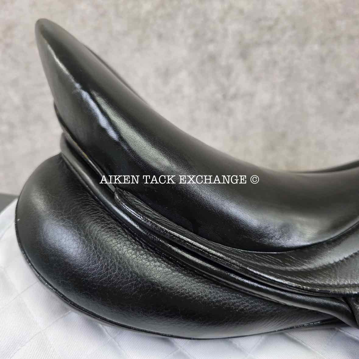 2014 Stubben Aramis Dressage Saddle with Equi-Soft, 18" Seat, 28cm Tree - Medium, Wool Flocked Panels