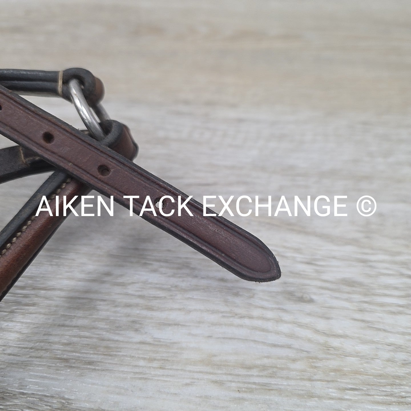 Bobby's English Tack Figure 8 Noseband, Brown, Size Full