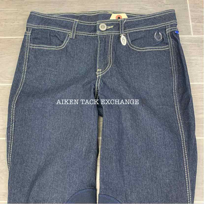 Irideon Boot Cut Denim Knee Patch Breeches, Size 26