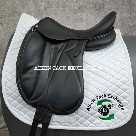 2008 Devoucoux Makila Monoflap Dressage Saddle, 18" Seat, 3A Flap, Medium Wide Tree, D3D Panels, Full Buffalo Leather