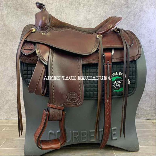 Billy Royal Ranch Horse Pleasure Western Saddle, 17" Seat, Wide Tree - Full QH Bars