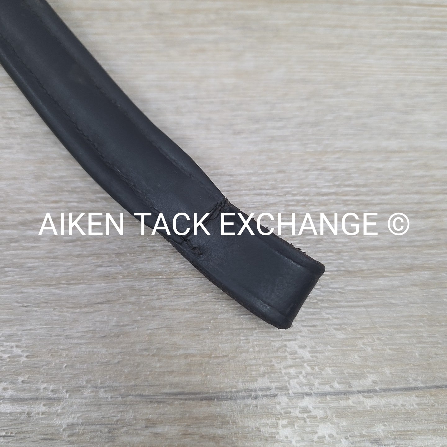 Plain Raised Padded Browband, Black, 15.5"