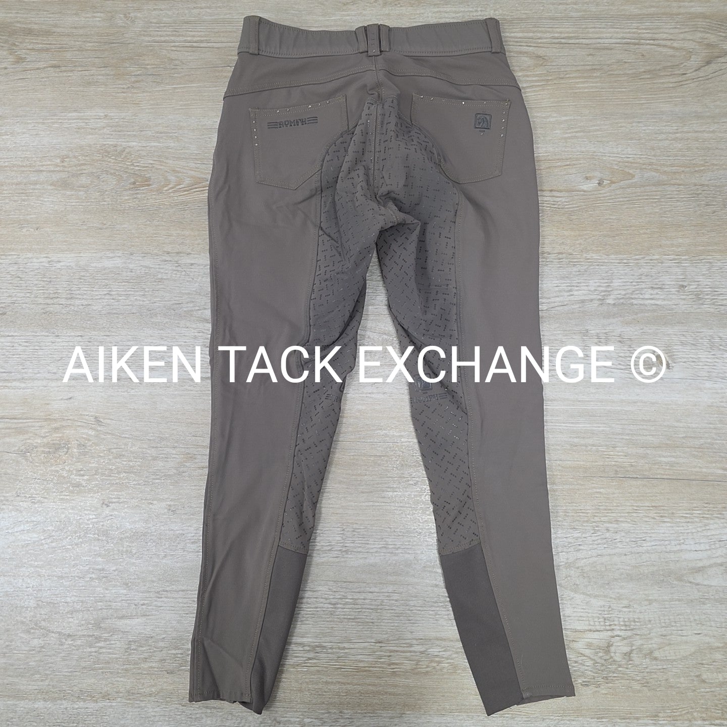 Romfh Sarafina Bling Silicone Grip Full Seat Breeches, Size 28 R