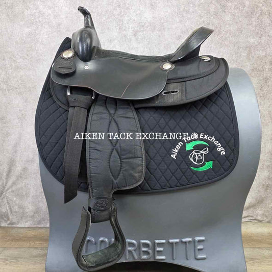 Tough 1 King Series Eclipse Western Saddle, 17" Seat, Wide Tree - Full QH Bars