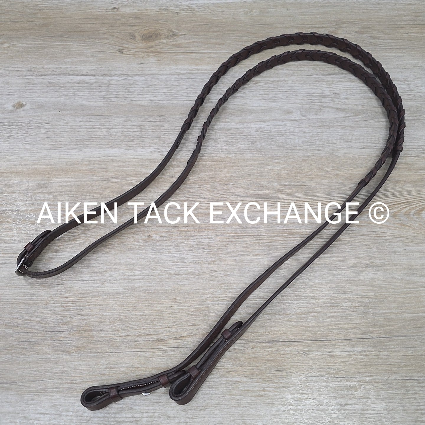 Plain Laced Reins, Brown, 55"