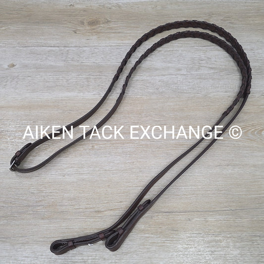 Plain Laced Reins, Brown, 55"