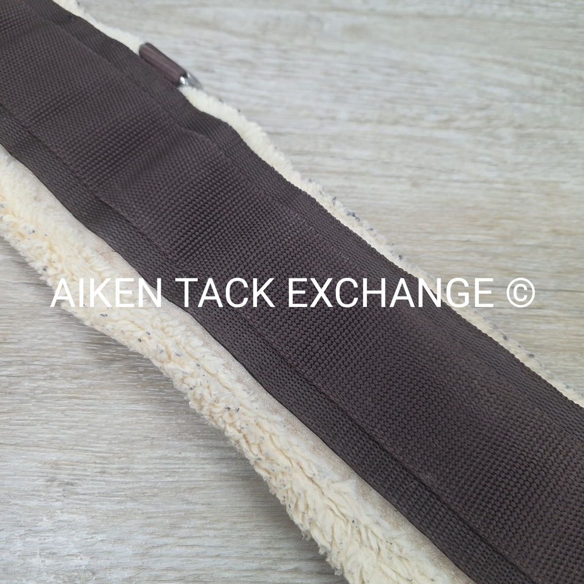 Stubben Removable Fleece Girth with Double End Elastic, Brown, 56"