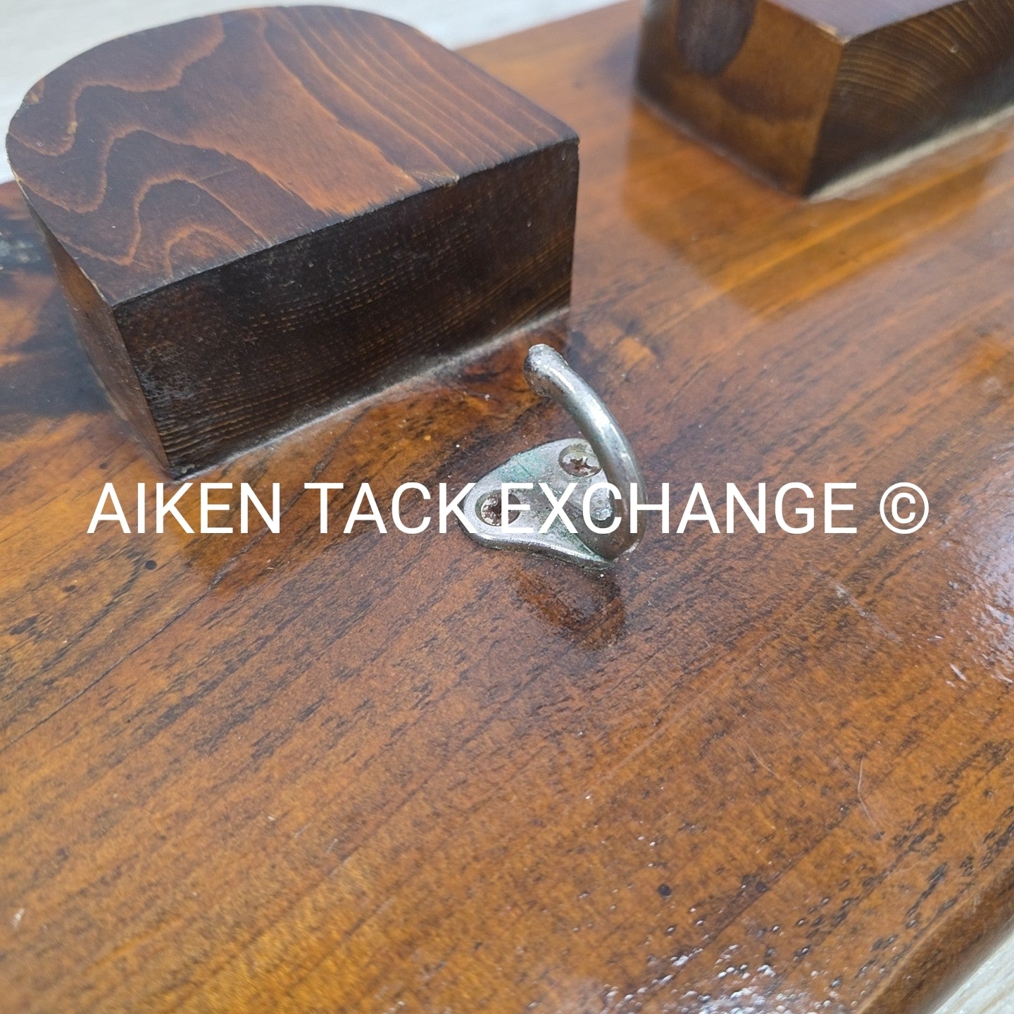 Hanging Wood Bridle Rack, Holds 3