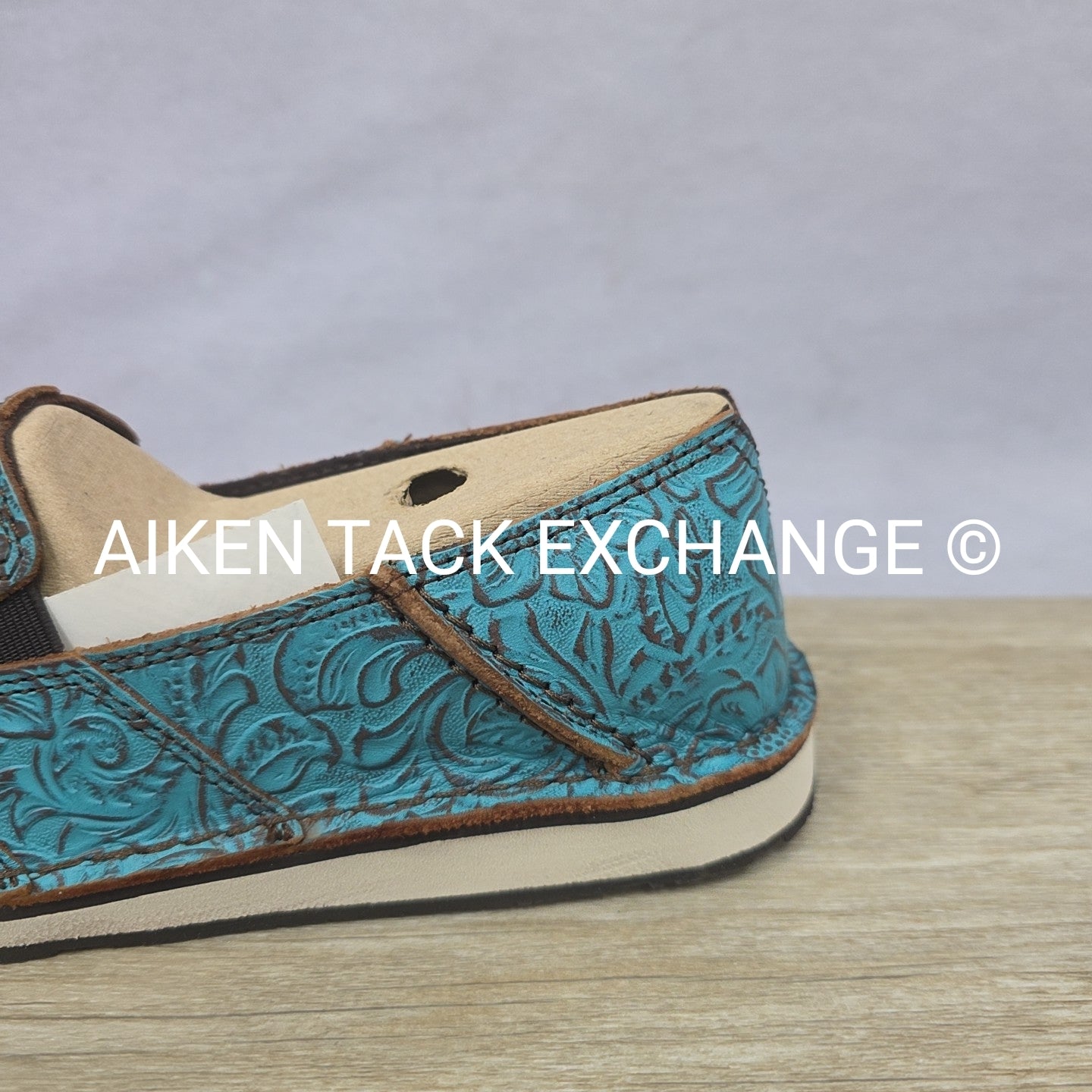 Ariat Brushed Turquoise Floral Embossed Cruisers, Brand New, Size 7.5