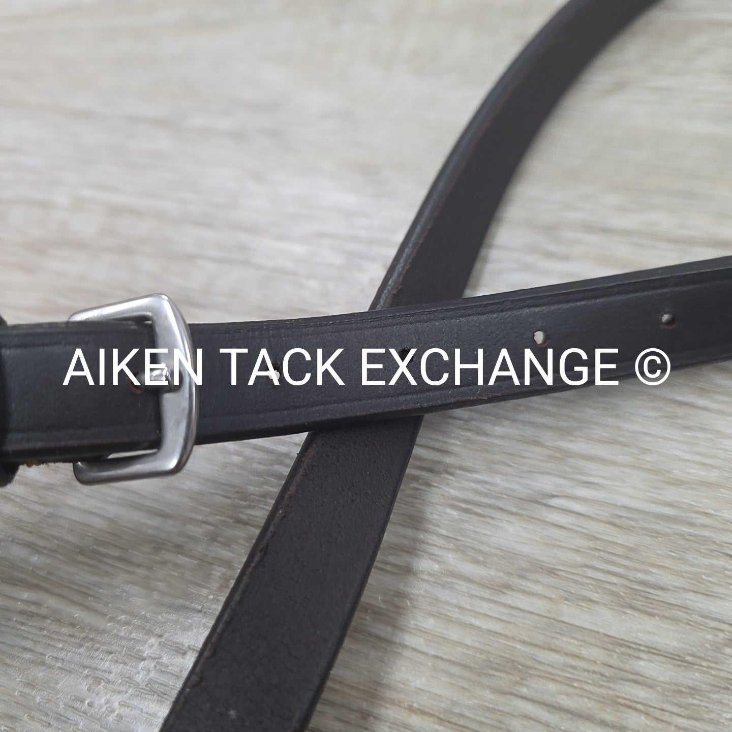 Bobby's English Tack Flat Hunt Noseband, Brown, Size Full