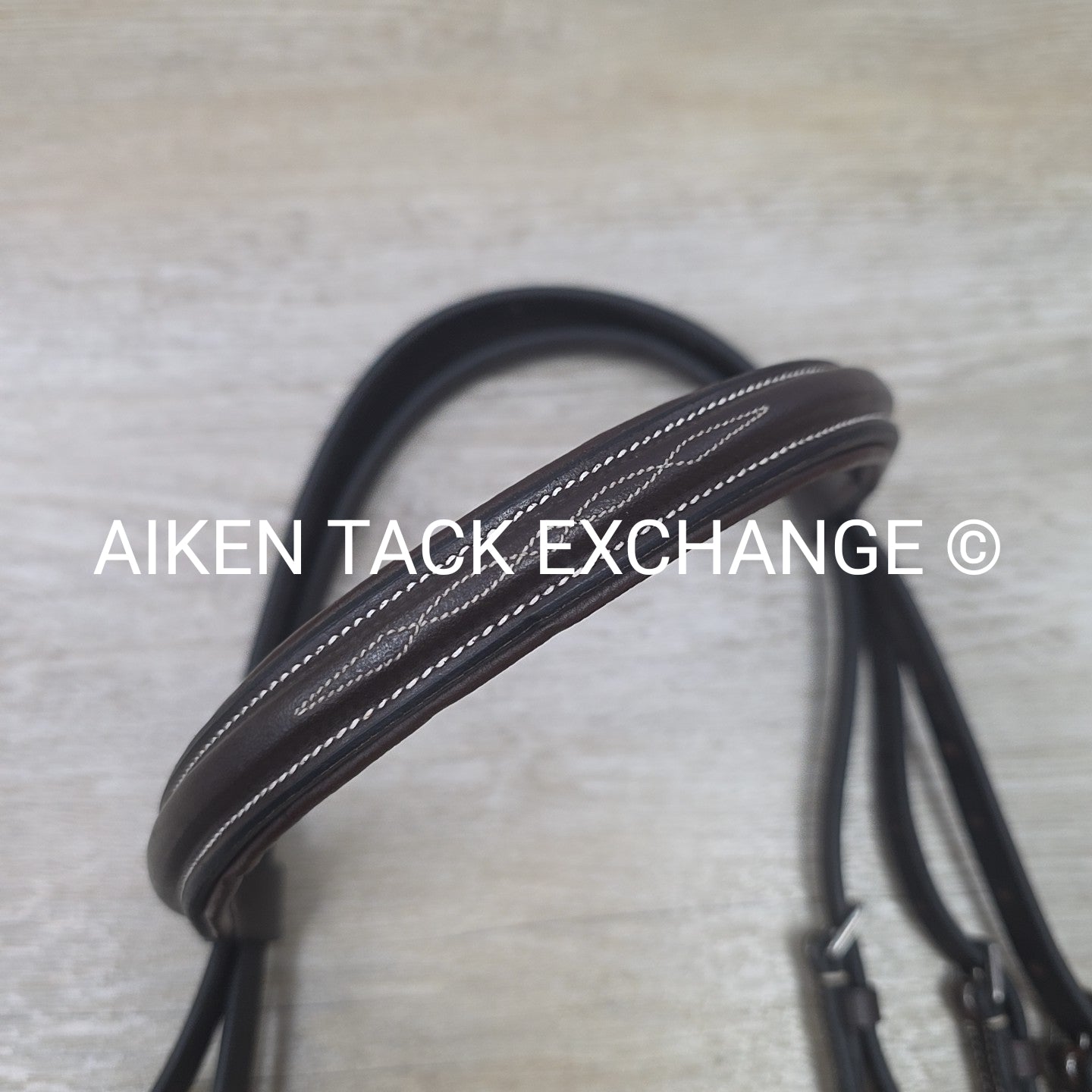 Fancy Stitched Bridle with Matching Reins, Brown, Oversize