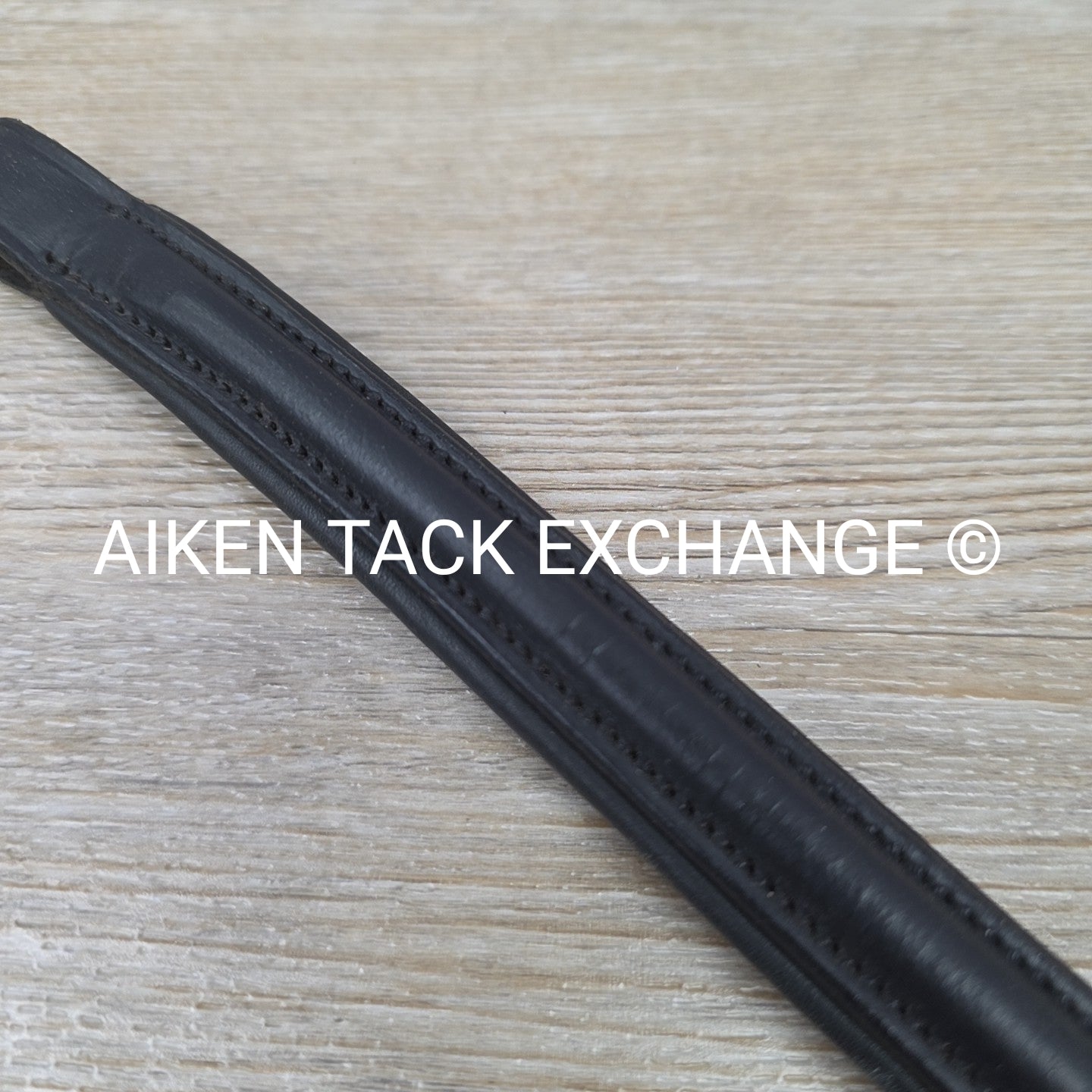 Padded Plain Raised Browband, Black, 15"