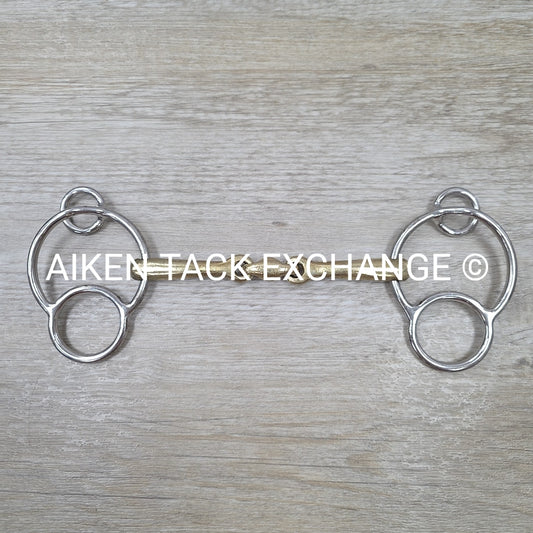 UKSALES25 Double Joint 2 Ring Gag Bit 5.75"
