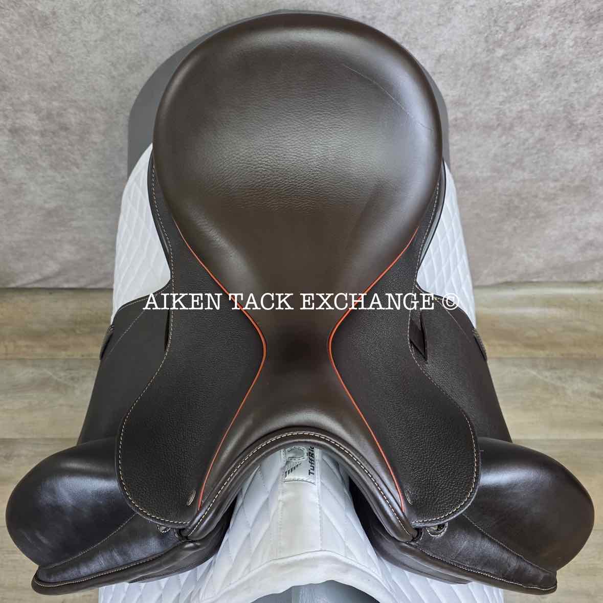 2018 Custom Saddlery Icon Flight 2 Monoflap Dressage Saddle, 17.5" Seat, Adjustable Tree, Wool Flocked Hybrid Panels