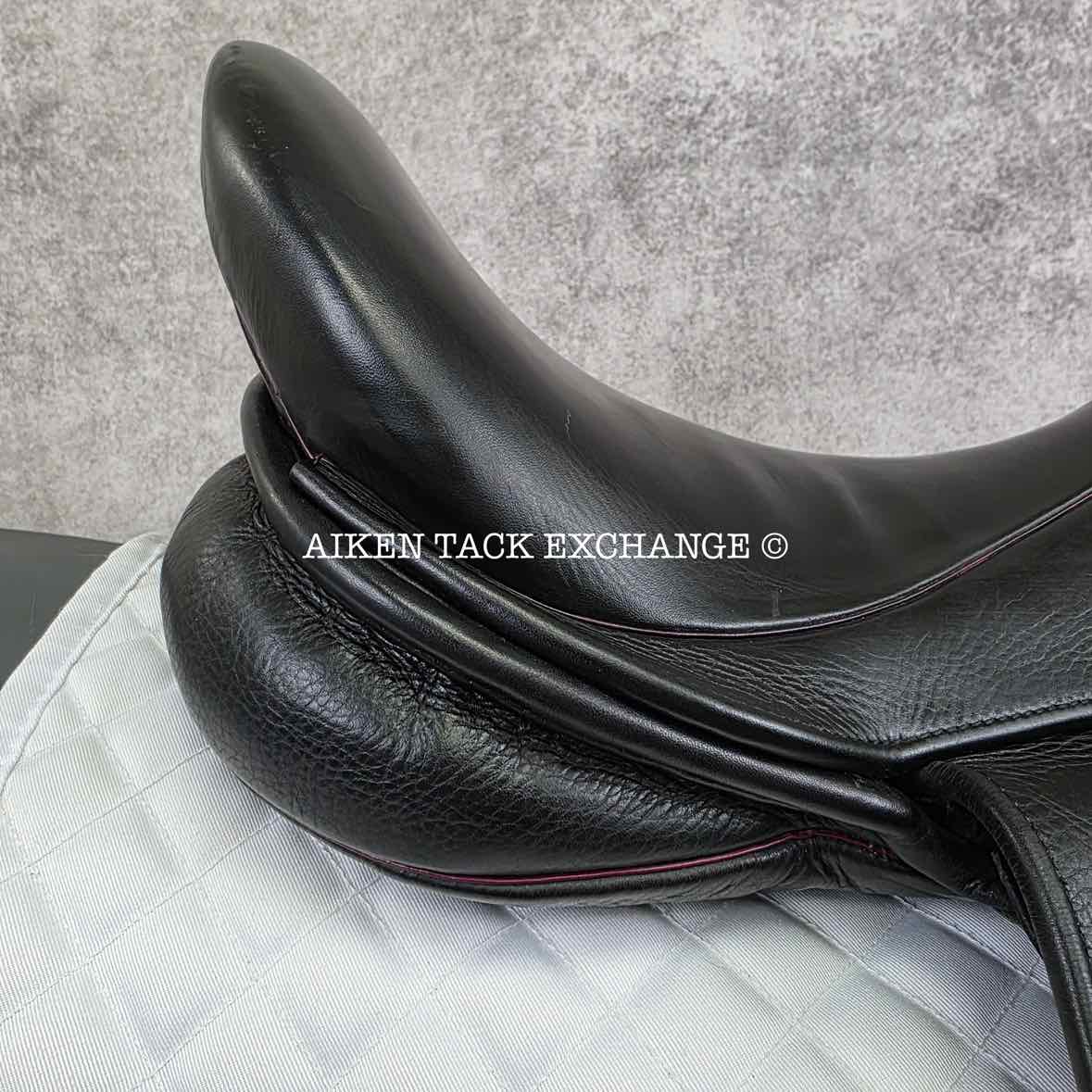 JRD Alvina Dressage Saddle, 18" Seat, Medium Wide Tree, Wool Flocked Panels