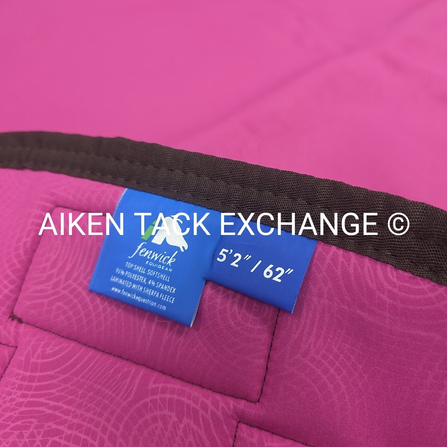 Fenwick Equestrian Softshell Cooler with Sherpa Fleece Lining, Pink, 62"