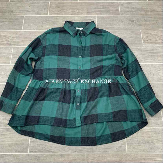 American Eagle Oversized Flannel Babydoll Shirt, Size Small, Brand New