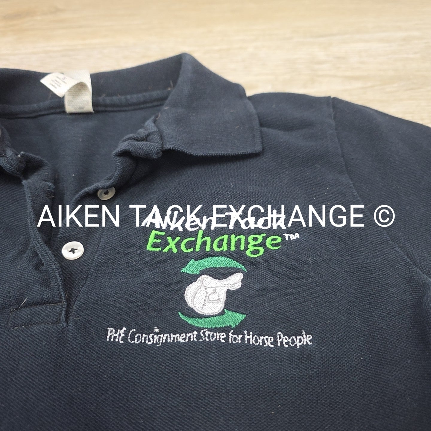 Short Sleeve Collared Polo Shirt with ATE Logo, Women's Size Small