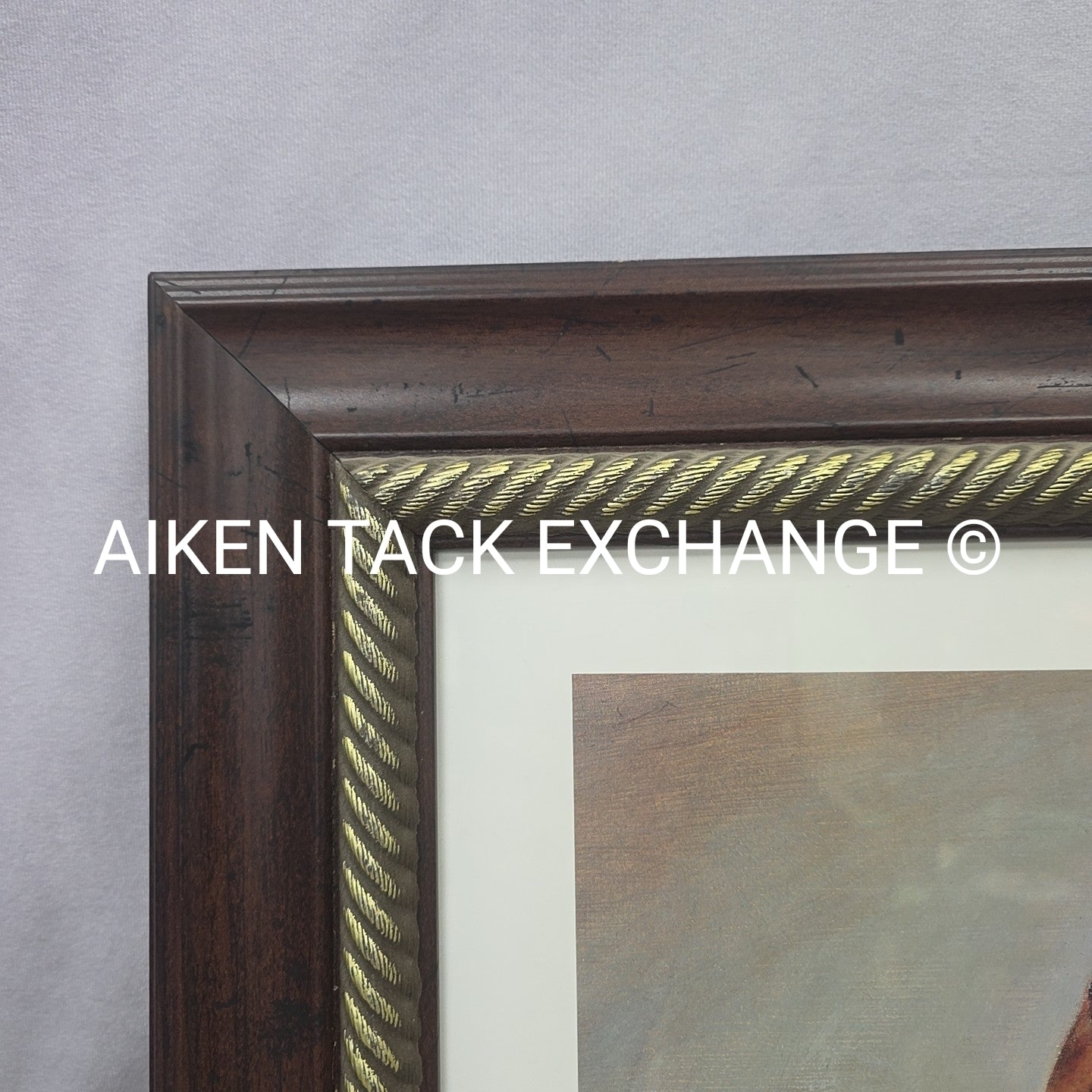 Framed Horse Print, 40" x 26"
