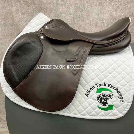 2018 Prestige Michel Robert Close Contact Jump Saddle, 18" Seat, 34 Tree - M/MW, Wool Flocked Panels