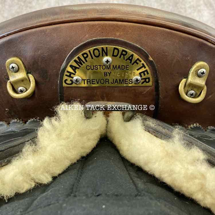 2012 Trevor James Northern Champion Drafter Australian Endurance Saddle, 16" Seat, Wide Tree - Full QH Bars