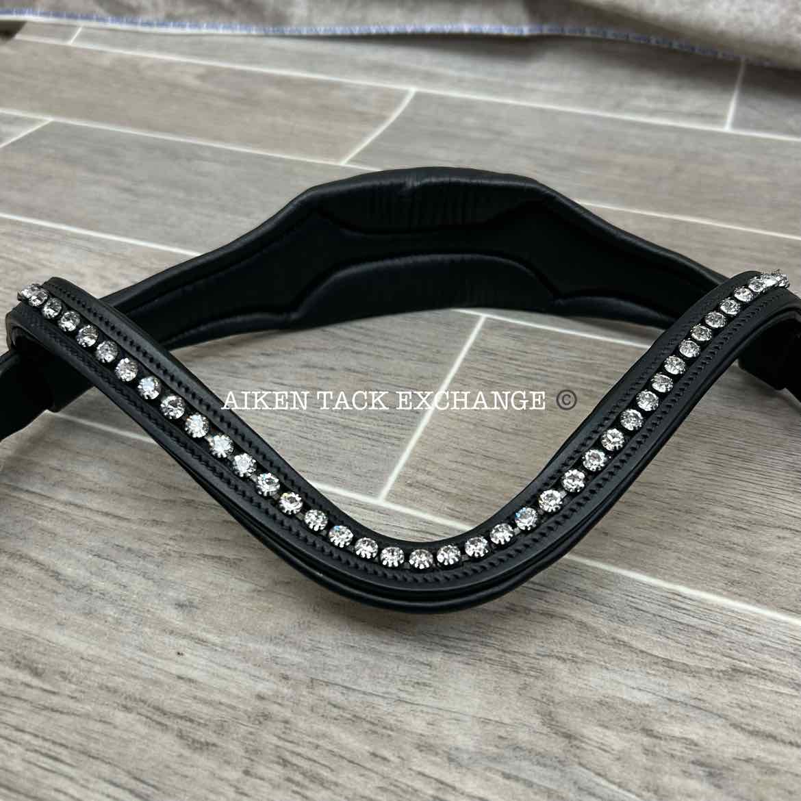 KL Select Flexion Rolled Snaffle Bridle with Reins, Black, Size Full
