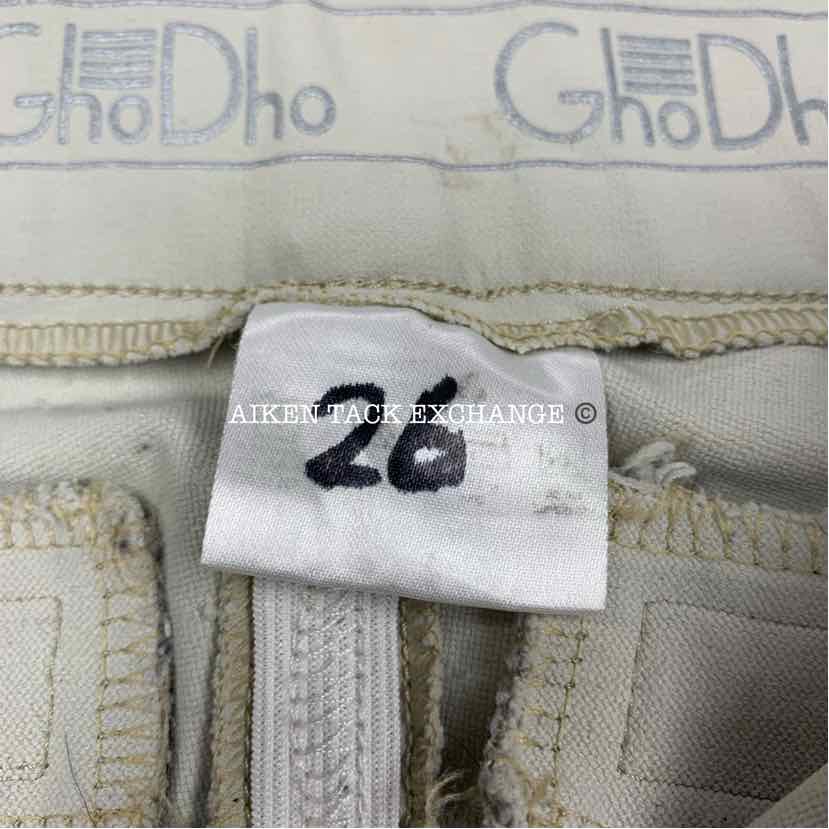 BARGAIN BUNDLE: 2 Pair GhoDho Silicone Grip Knee Patch Breeches, Size 26