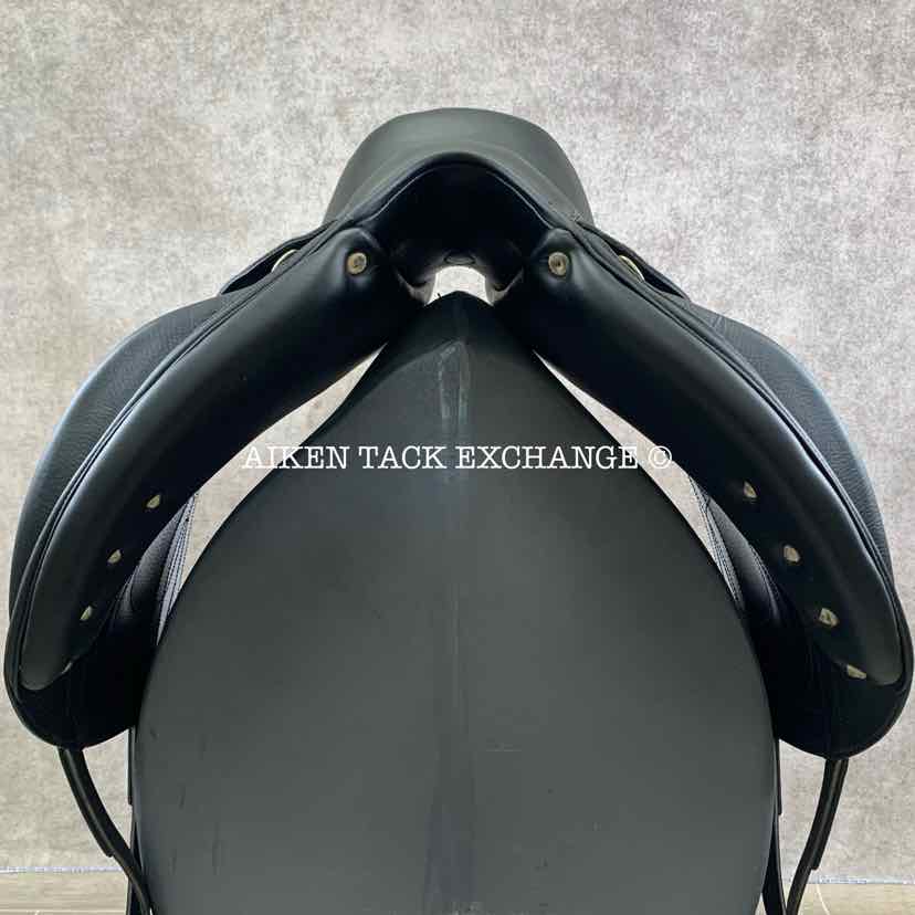 **SOLD** 2014 Antares Cadence Monoflap Dressage Saddle, 17.5" Seat, 1N Flap - Short, Medium Wide Tree, Foam Panels, Buffalo Leather