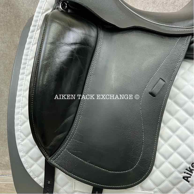 2017 Custom Saddlery Advantage Monoflap Dressage Saddle, 17.5" Seat, Adjustable Tree, Wool Flocked Panels