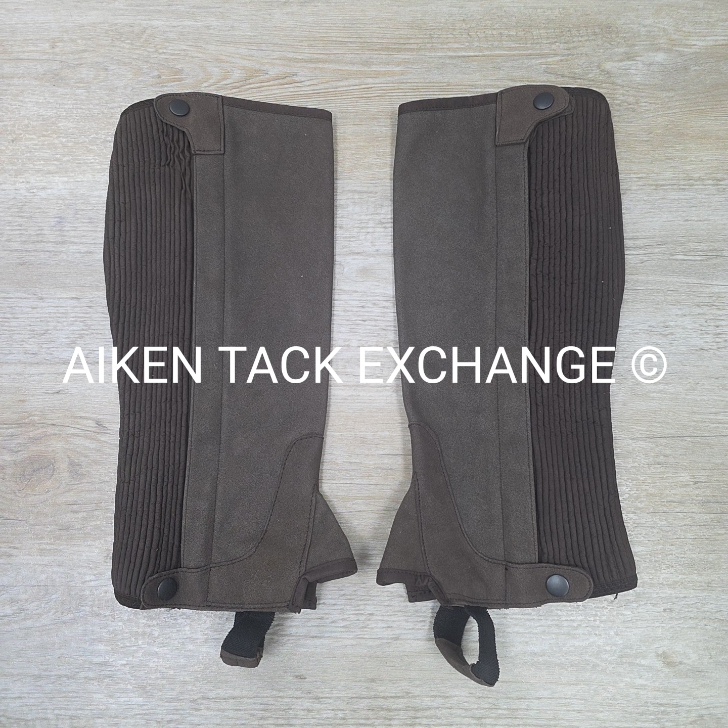 Shires Suede Half Chaps, Brown, Size X-Large
