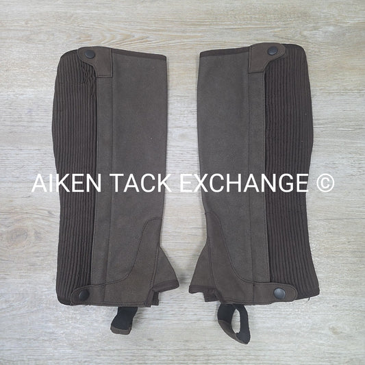 Shires Suede Half Chaps, Brown, Size X-Large