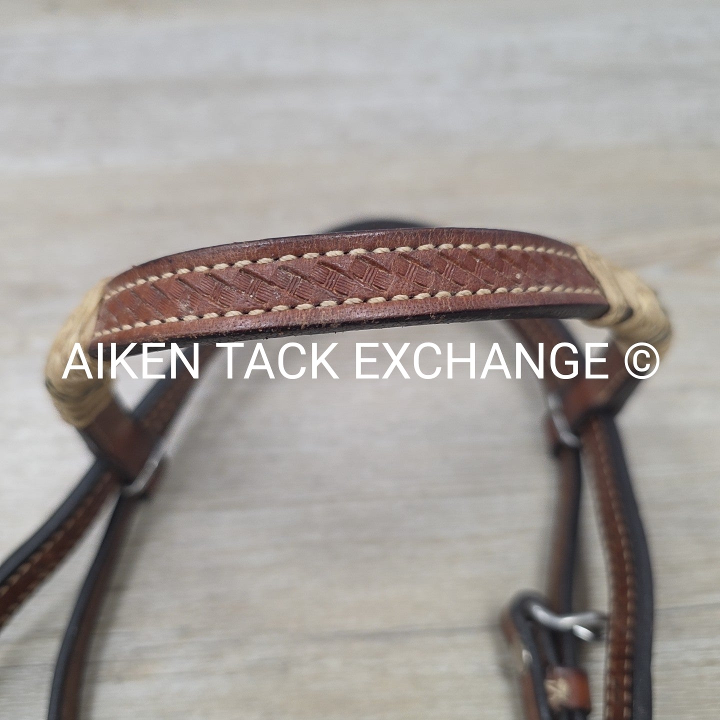 Sharp Browband Western Bridle, No Reins, Brown, Size Full