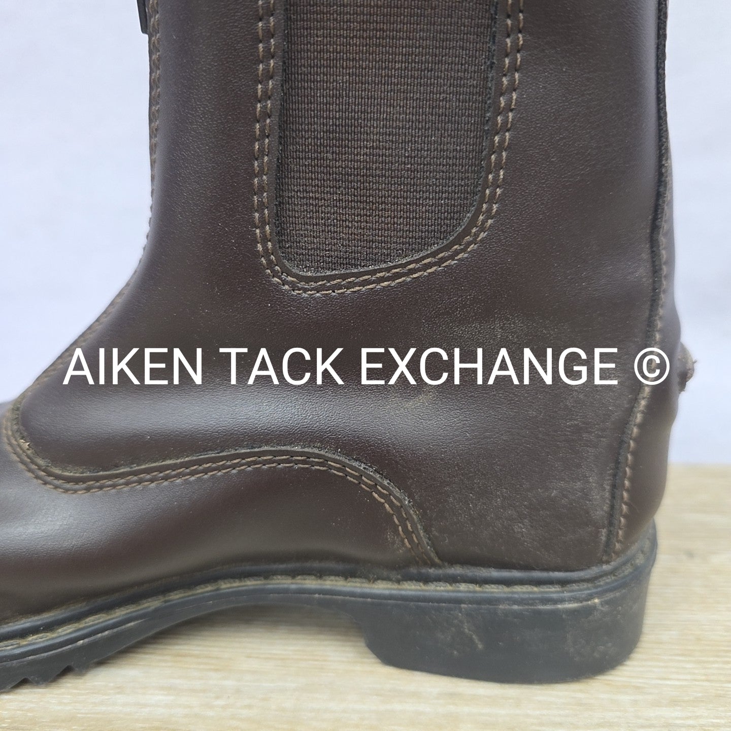 TuffRider Zip Up Paddock Boots, Brown, Size 3