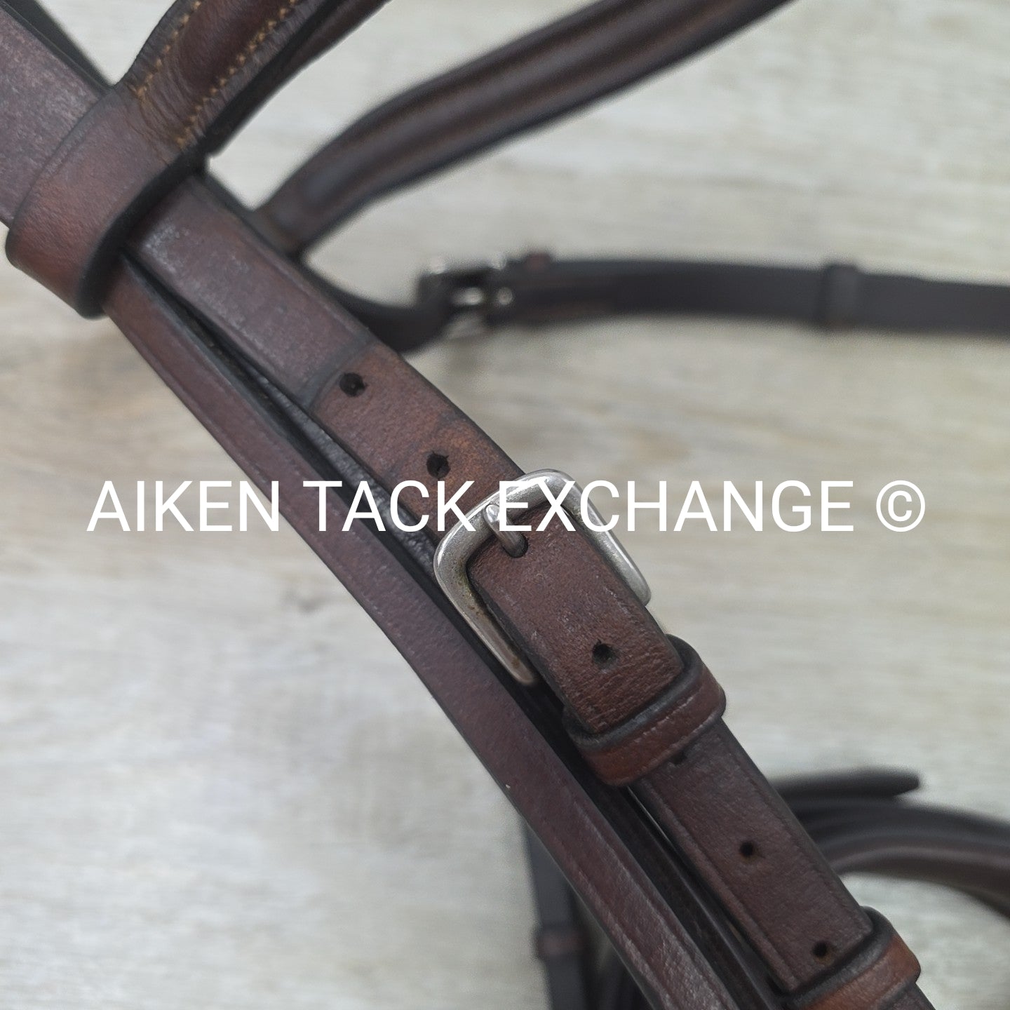 Bobby's English Tack Plain Raised Dressage Bridle, Missing Flash Strap, No Reins
