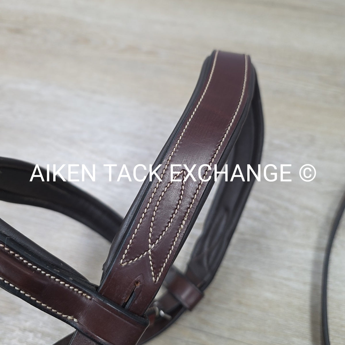 KL Select Hampton Fancy Stitched Bridle with Matching Laced Reins, Brown, Oversi