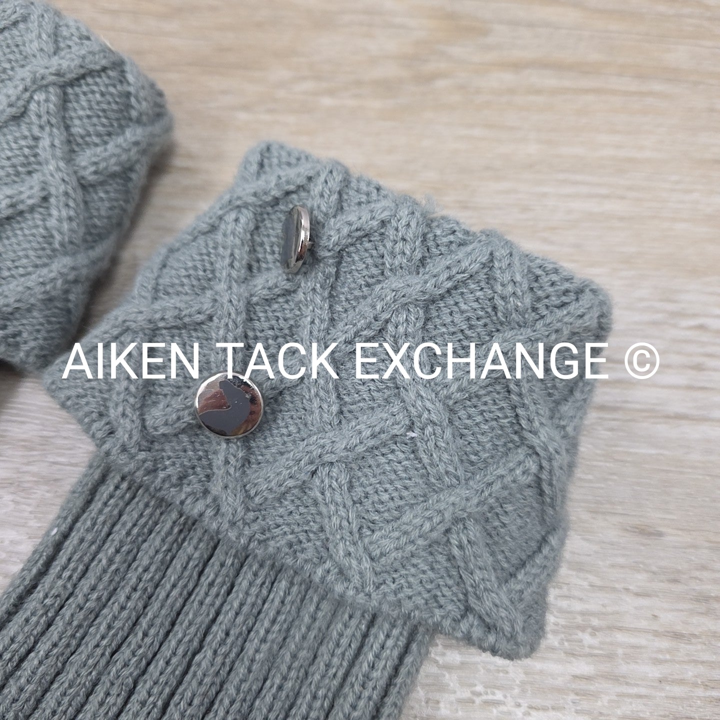 Knit Boot Cuffs w/ Horse Buttons, One Size