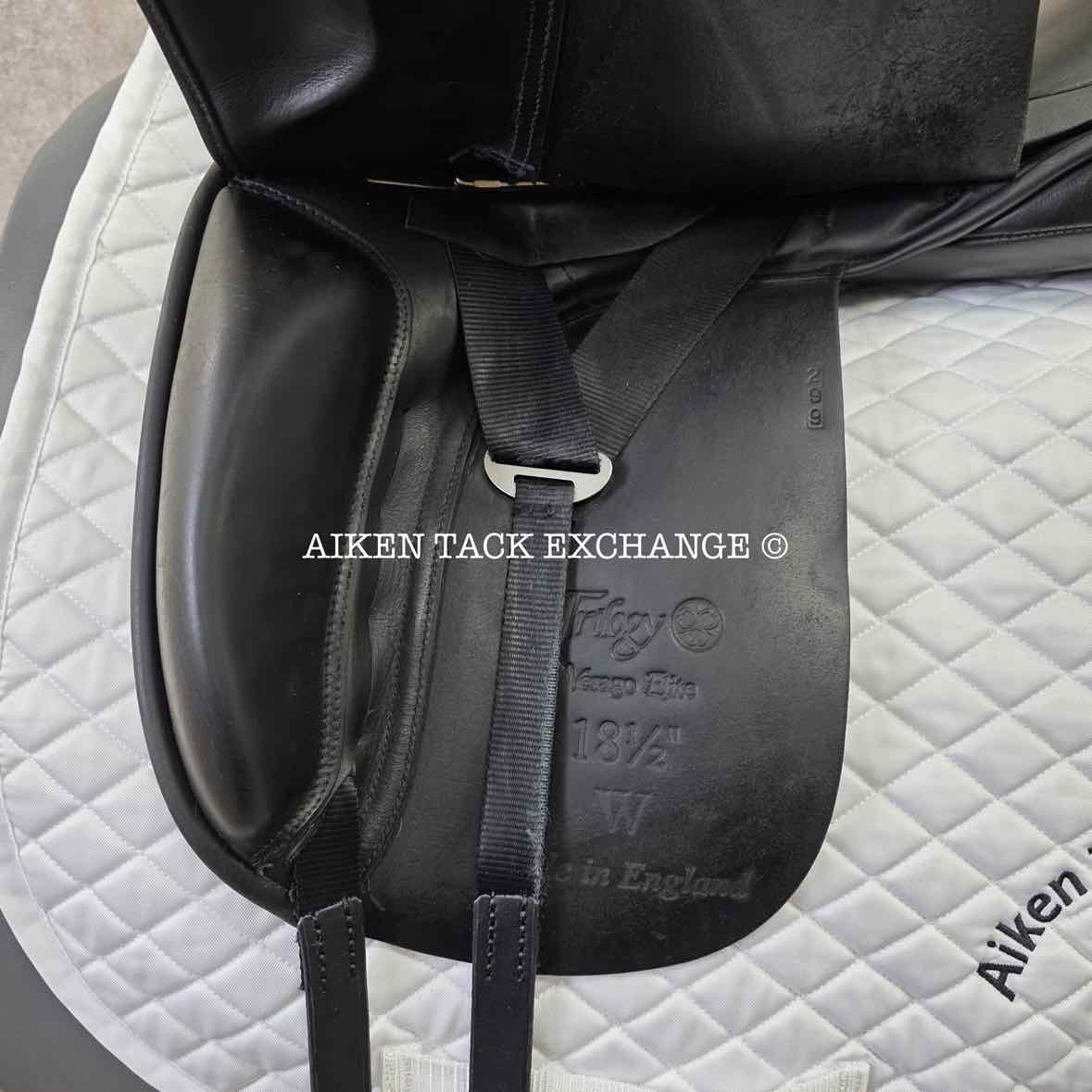 2006 Trilogy Verago Elite Dressage Saddle, 18.5" Seat, Wide Tree, Wool Flocked Panels