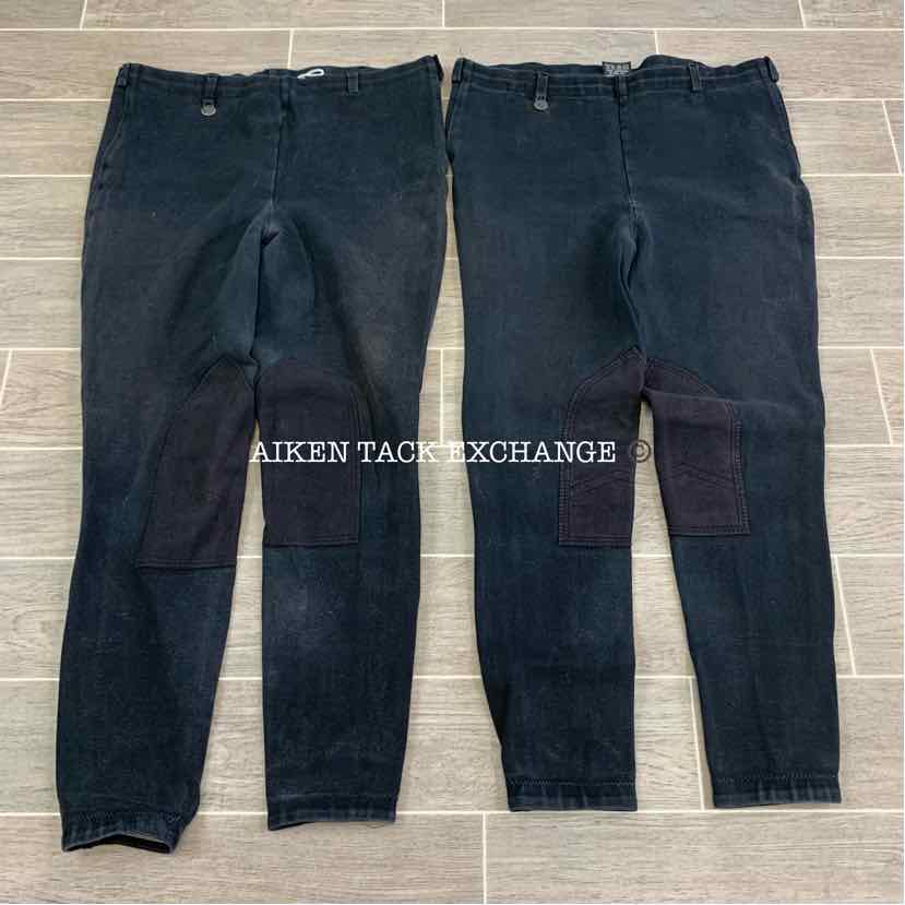 BARGAIN BUNDLE: 2 Pairs of On Course Knee Patch Breeches, Size 34