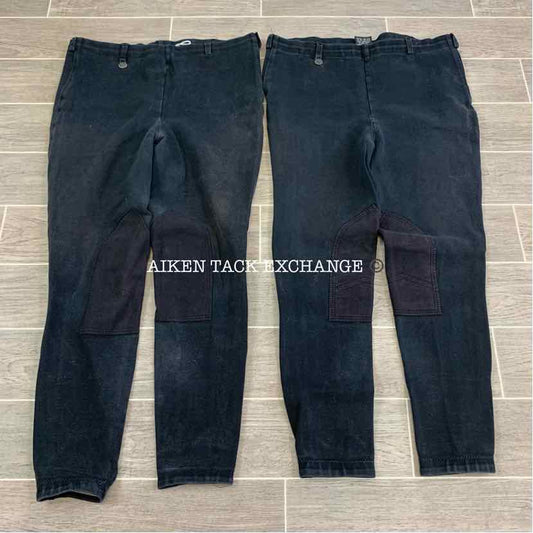 BARGAIN BUNDLE: 2 Pairs of On Course Knee Patch Breeches, Size 34