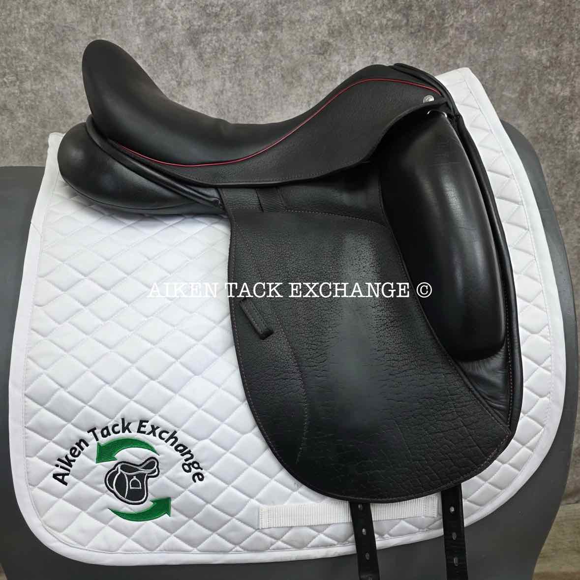 2018 Custom Saddlery Icon Flight Monoflap Dressage Saddle, 17.5" Seat, Adjustable Tree, Wool Flocked Panels