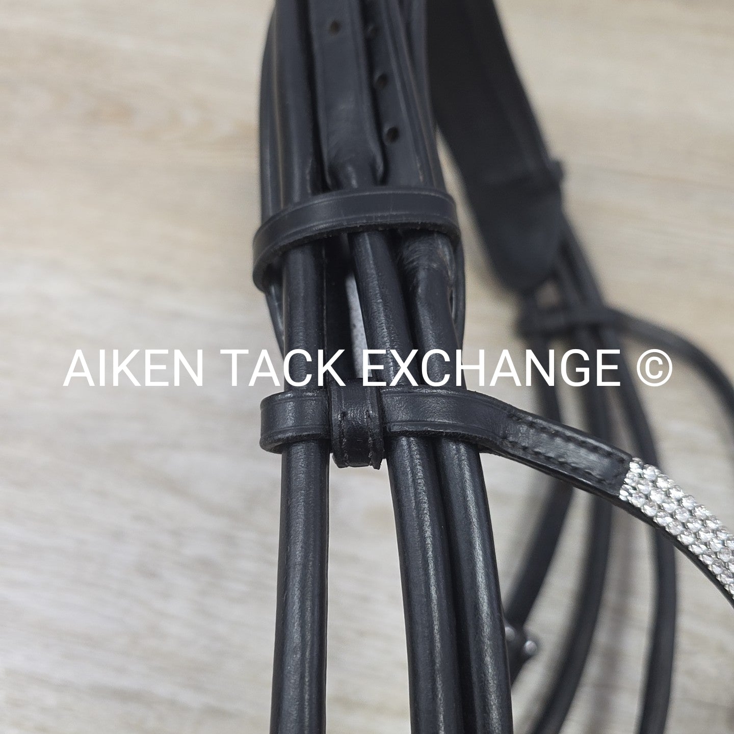 Schockemohle Rolled Dressage Bridle, No Reins, Black, Size Full