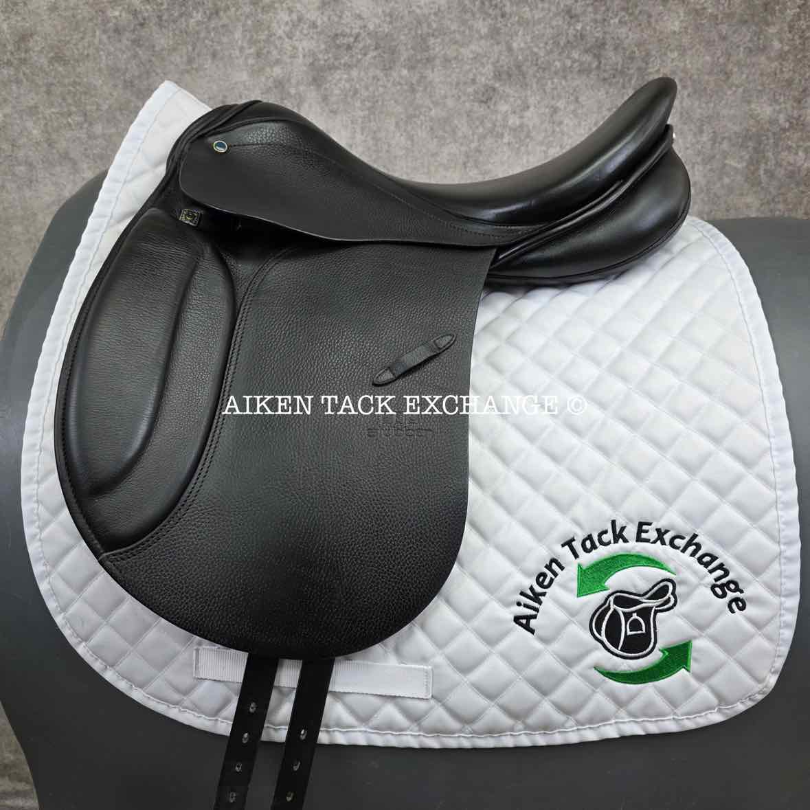 2013 Stubben Roxane Dressage Saddle, 17.5" Seat, Short Flap, 30cm Tree - Medium Wide, Wool Flocked Panels