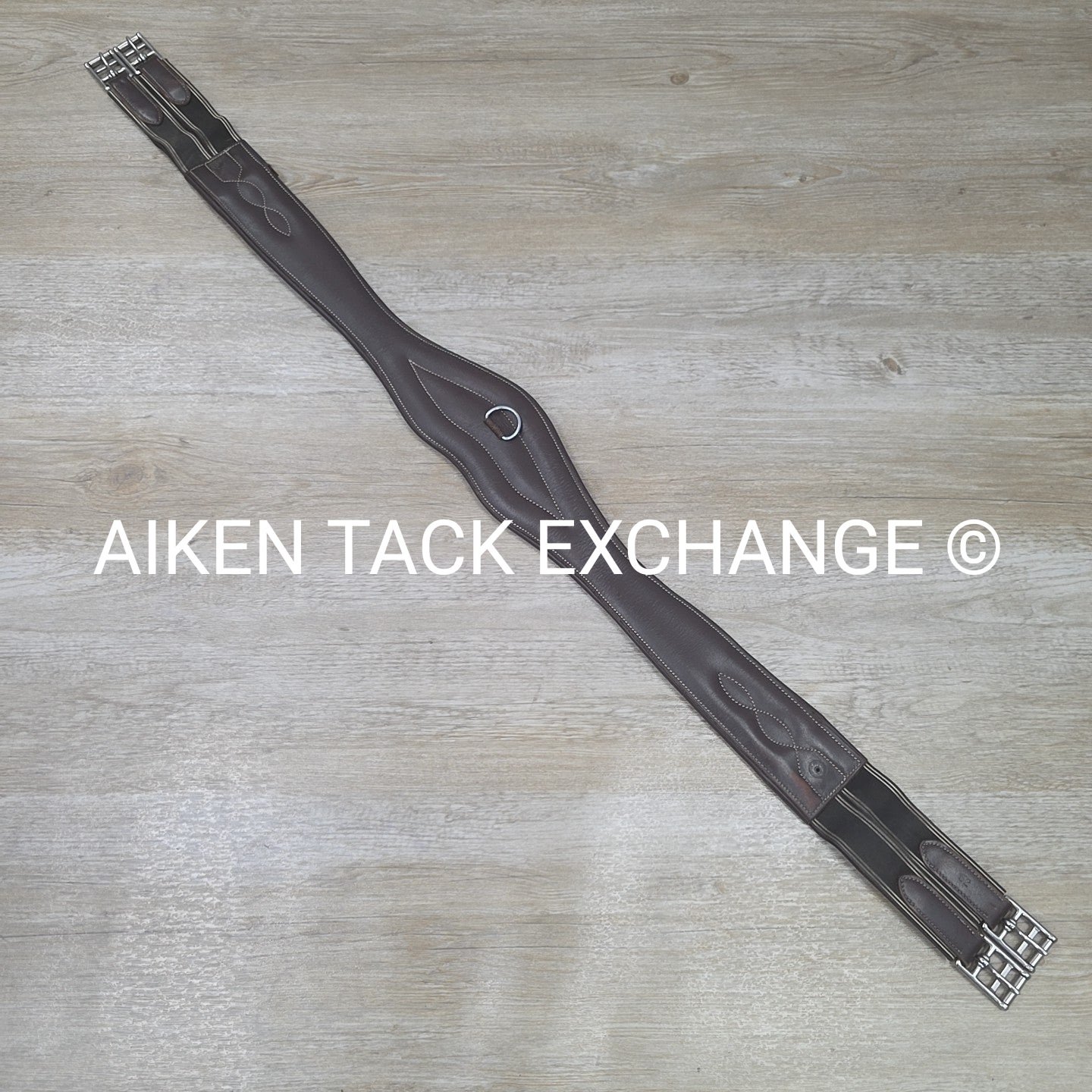 Contour Double End Elastic Girth, Brown, 52"