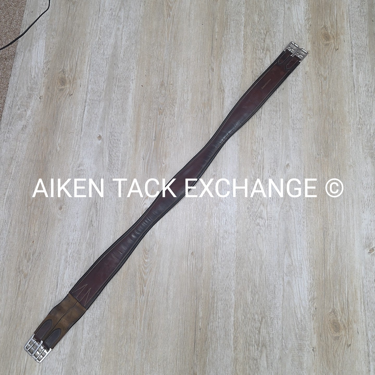 Harmohn Kraft Americana Leather Girth with Elastic on One Side, 52"