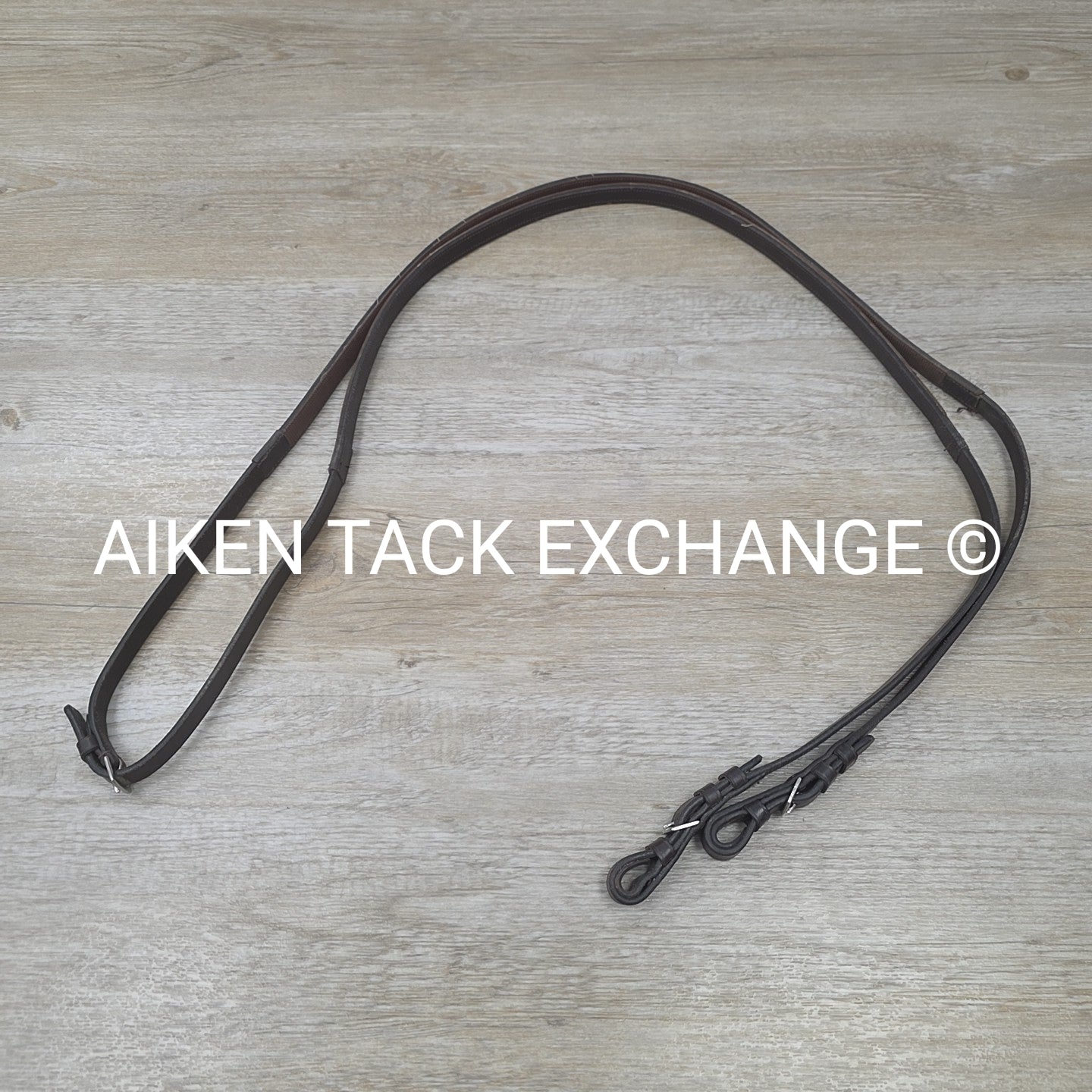 Leather Reins with Rubber Grip, Brown, 55"